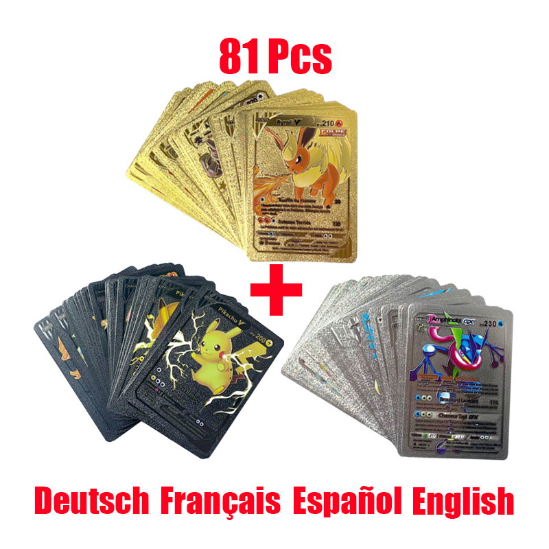 81-15Pcs Pokemon Cards Gold Si - Board Game Pokemon ulasan dan harga